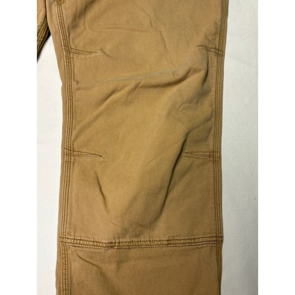Carhartt Cotton Canvas Pants Men's 44x32 Double Knee Front 102802-918‎ Brown Tan